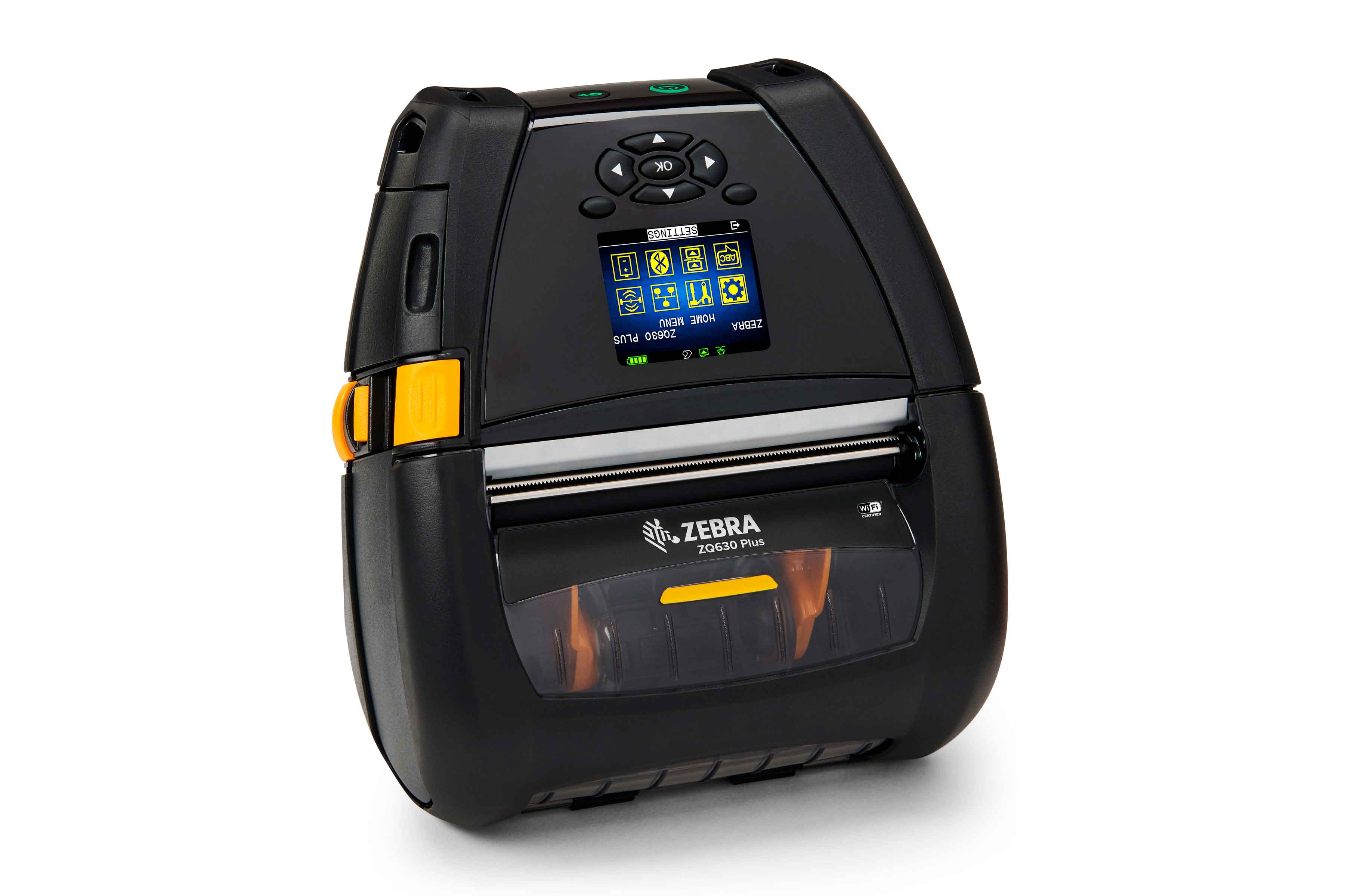 Front right view of a Zebra ZQ600 Plus mobile printers